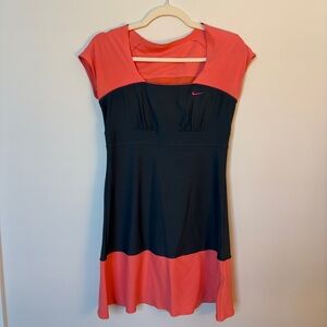Nike Women's Coral and Black Tennis Dress